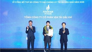 PVTrans lọt Top 50 Công ty Đại chúng uy tín và hiệu quả năm 2025