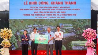 [Chùm ảnh] Petrovietnam đồng hành xây dựng Trường phổ thông Dân tộc nội trú TH & THCS Phong Thổ