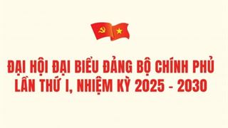 [INFOGRAPHIC] Đại hội đại biểu Đảng bộ Chính phủ lần thứ I, nhiệm kỳ 2025 - 2030