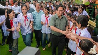 [Chùm ảnh] Thủ tướng Phạm Minh Chính dự lễ khởi công Trường nội trú liên cấp Bát Mọt, tỉnh Thanh Hoá