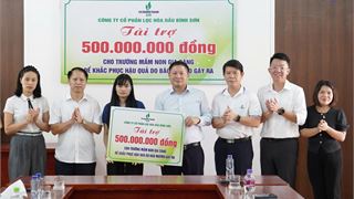 Người lao động BSR hỗ trợ 1,2 tỷ đồng giúp các trường học tại Thái Nguyên khắc phục hậu quả mưa lũ