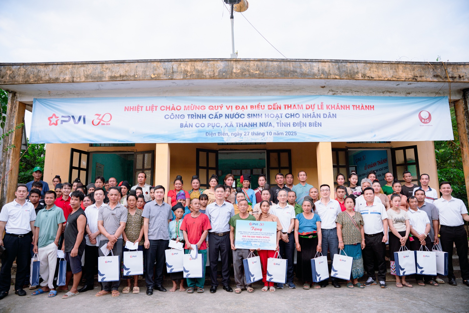 PVI khánh thành công trình cấp nước sinh hoạt cho nhân dân bản Co Pục, xã Thanh Nưa, tỉnh Điện Biên”