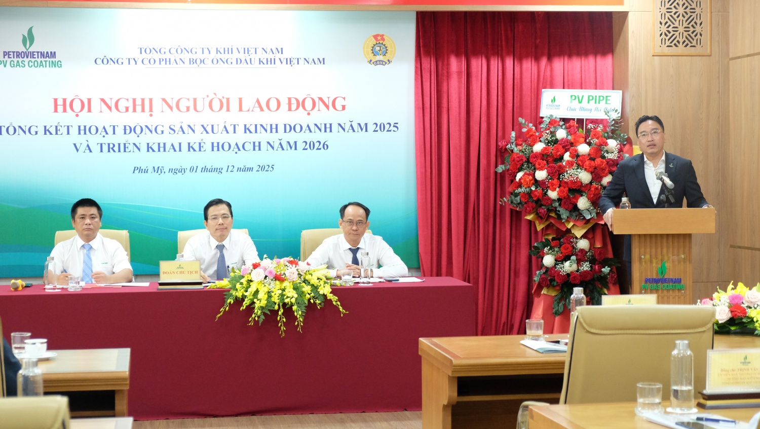Ông Nguyễn Thanh Bình – Bí thư Đảng uỷ, Chủ tịch HĐQT PV GAS phát biểu chỉ đạo tại Hội nghị