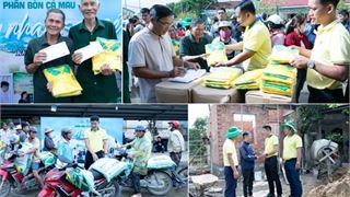 Phân bón Cà Mau hỗ trợ bà con Khánh Hòa khắc phục khó khăn sau mưa lũ