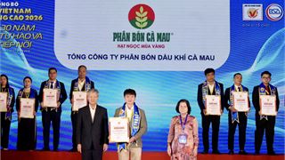 Phân bón Cà Mau giữ vững danh hiệu Hàng Việt Nam chất lượng cao năm 2026