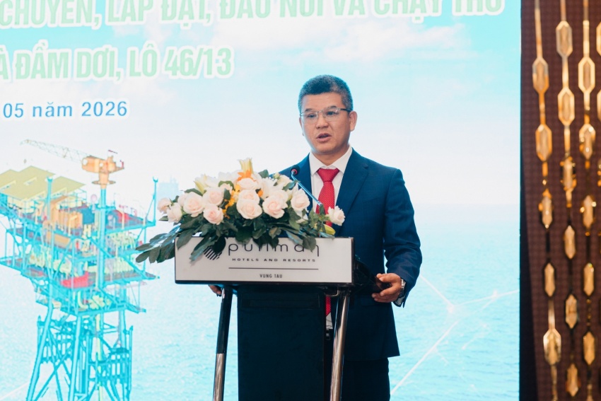Ông Phùng Văn Hải - Giám đốc PVEP Khánh Mỹ khẳng định dự án là nhiệm vụ chính trị trọng tâm nhằm hình thành chuỗi khai thác dầu khí vững chắc tại khu vực Tây Nam Bộ.