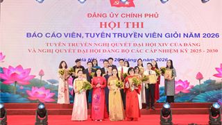 Petrovietnam đạt giải Nhì Hội thi Báo cáo viên, Tuyên truyền viên giỏi trong Đảng bộ Chính phủ năm 2026