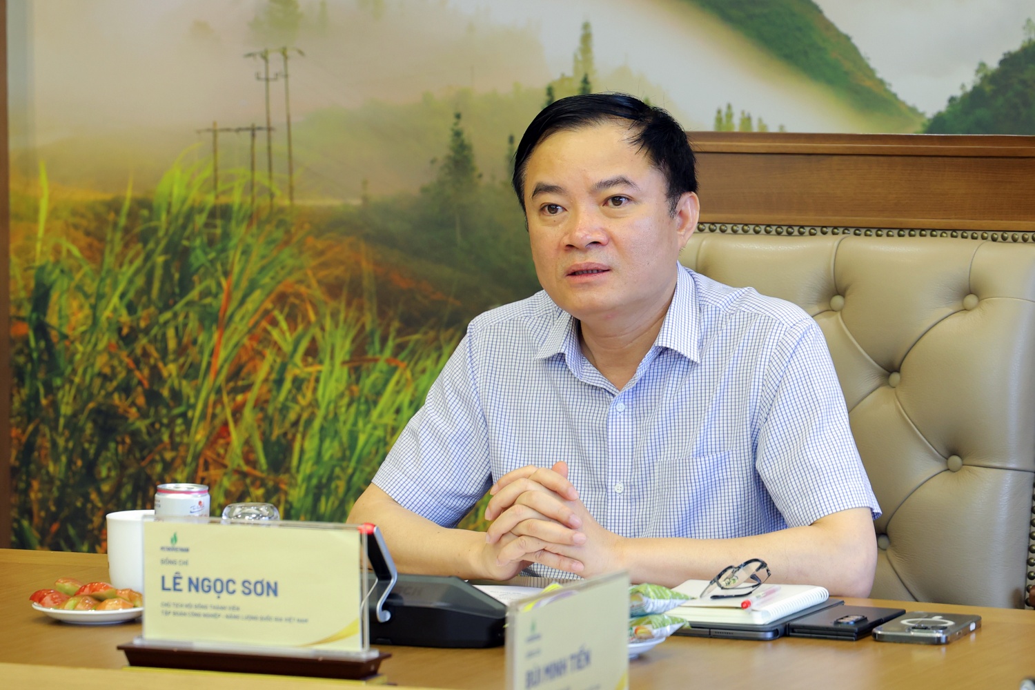 Chủ tịch HĐTV Petrovietnam Lê Ngọc Sơn phát biểu tại tọa đàm.