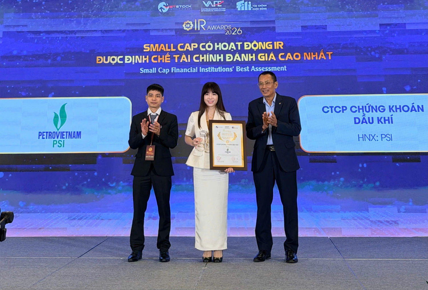 PSI nhận vinh danh ở hạng mục Small Cap có hoạt động IR được Định chế tài chính đánh giá cao nhất