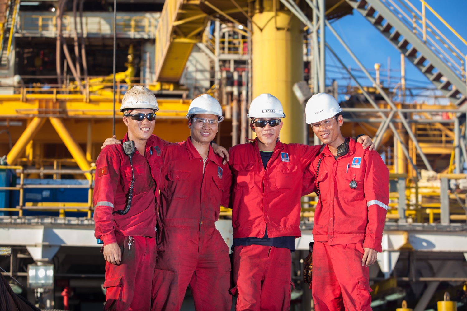 Người lao động PV Drilling trên giàn khoan Người lao động PV Drilling trên giàn khoan