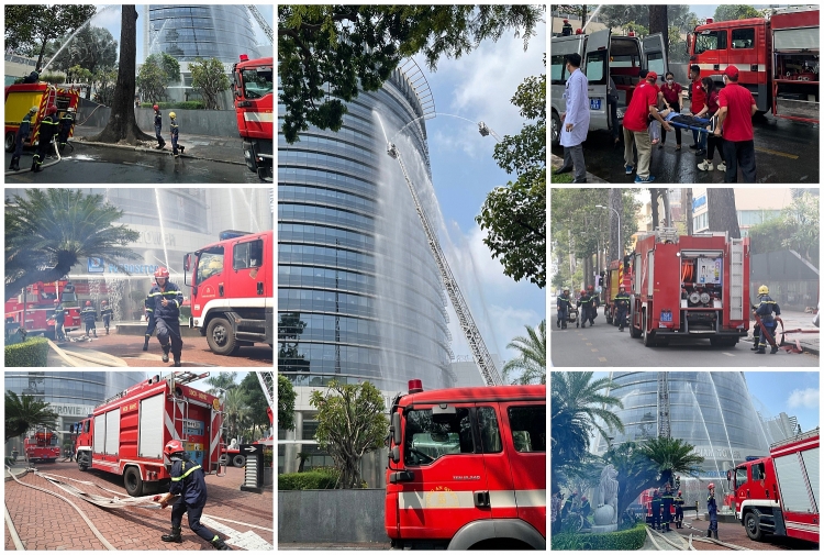 Diễn tập phương án chữa cháy và cứu nạn, cứu hộ tại Tòa nhà Petrovietnam năm 2023 Diễn tập phương án chữa cháy và cứu nạn, cứu hộ tại Tòa nhà Petrovietnam năm 2023