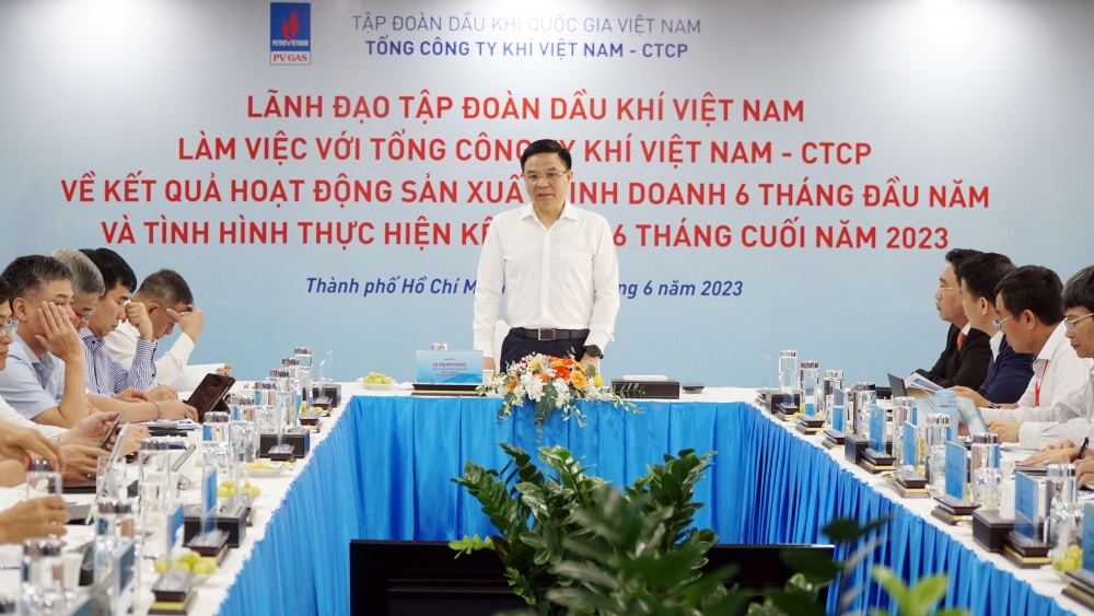 Tổng Giám đốc Petrovietnam Lê Mạnh Hùng phát biểu chỉ đạo