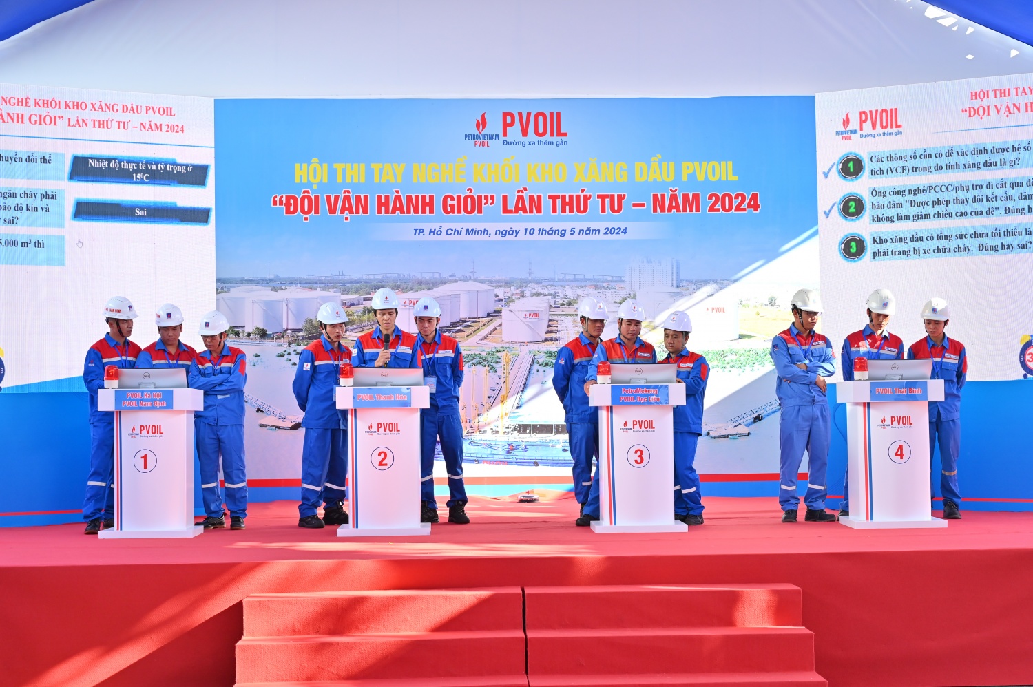 Các đội thực hiện phần thi lý thuyết theo hình thức gameshow Các đội thực hiện phần thi lý thuyết theo hình thức gameshow