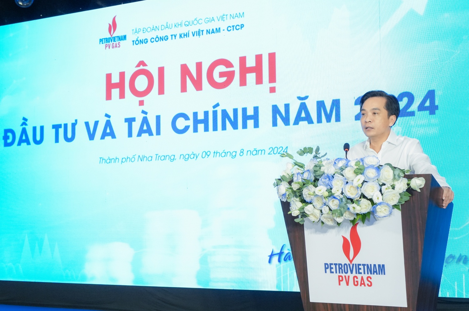 Ông Huỳnh Quang Hải, Phó Tổng Giám đốc PV GAS phát biểu khai mạc Hội nghị Ông Huỳnh Quang Hải, Phó Tổng Giám đốc PV GAS phát biểu khai mạc Hội nghị
