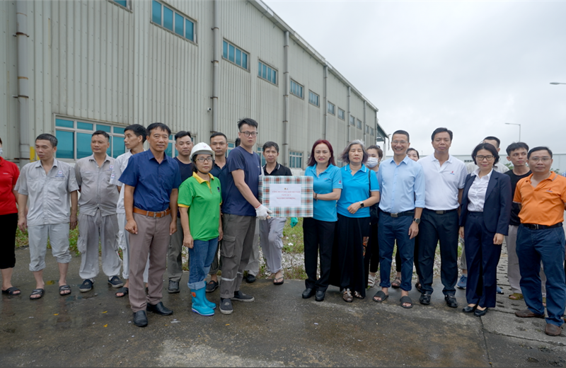 CĐ DKVN thăm hỏi, động viên NLĐ Dầu khí chịu ảnh hưởng của cơn bão số 3 tại Hải Phòng