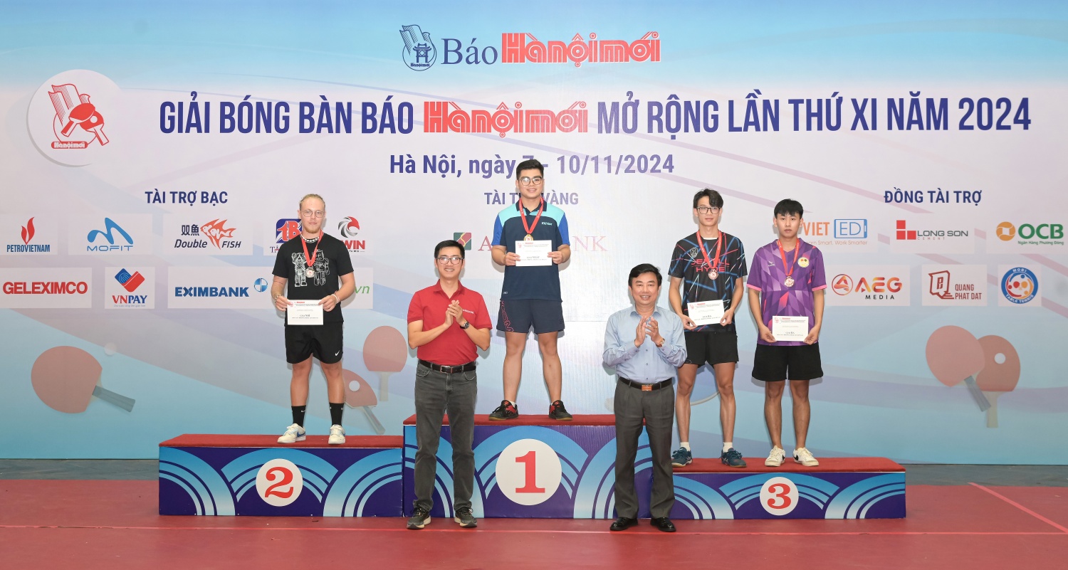 Petrovietnam vô địch nội dung đồng đội và đơn nam Giải bóng bàn Báo Hà Nội Mới mở rộng 2024 Petrovietnam vô địch nội dung đồng đội và đơn nam Giải bóng bàn Báo Hà Nội Mới mở rộng 2024
