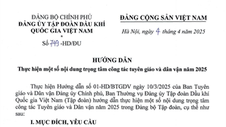 Hướng dẫn: Thực hiện một số nội dung trọng tâm công tác tuyên giáo và dân vận năm 2025
