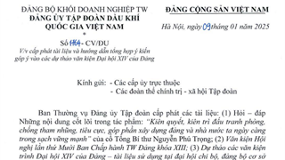 Hướng dẫn tổng hợp ý kiến góp ý vào các dự thảo văn kiện Đại hội XIV của Đảng