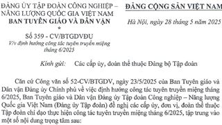 Định hướng công tác tuyên truyền  miệng tháng 6/2025