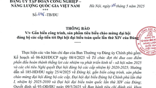 THÔNG BÁO: V/v Gắn biển công trình, sản phẩm tiêu biểu chào mừng đại hội đảng bộ các cấp tiến tới Đại hội đại biểu toàn quốc lần thứ XIV của Đảng