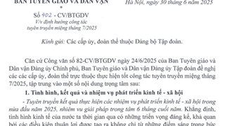 V/v định hướng công tác tuyên truyền miệng tháng 7/2025
