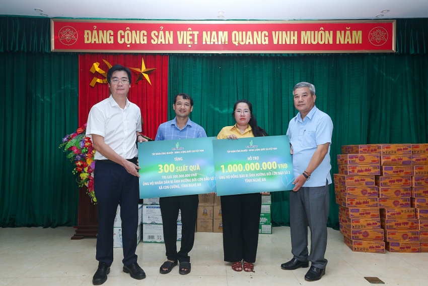 Petrovietnam kịp thời sẻ chia khó khăn với người dân xã Con Cuông sau bão số 3 Wipha”