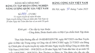 V/v tuyên truyền kỷ niệm 80 năm Ngày truyền thống Công an nhân dân Việt Nam và 20 năm Ngày hội Toàn dân bảo vệ an ninh Tổ quốc