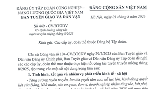 V/v định hướng công tác tuyên truyền miệng tháng 8/2025