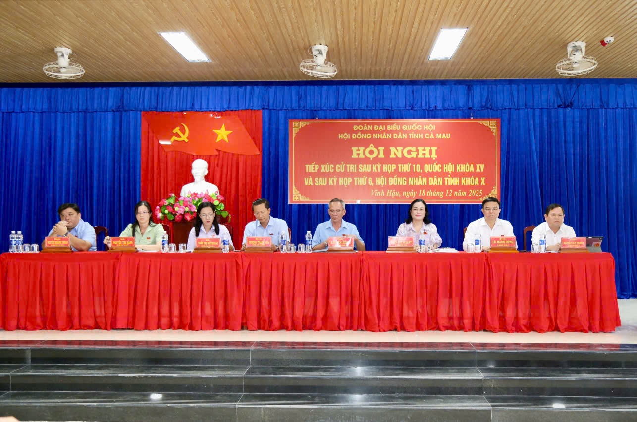 Đại biểu Quốc hội Lê Mạnh Hùng tham gia tiếp xúc cử tri tại Cà Mau sau Kỳ họp thứ 10, Quốc hội khóa XV