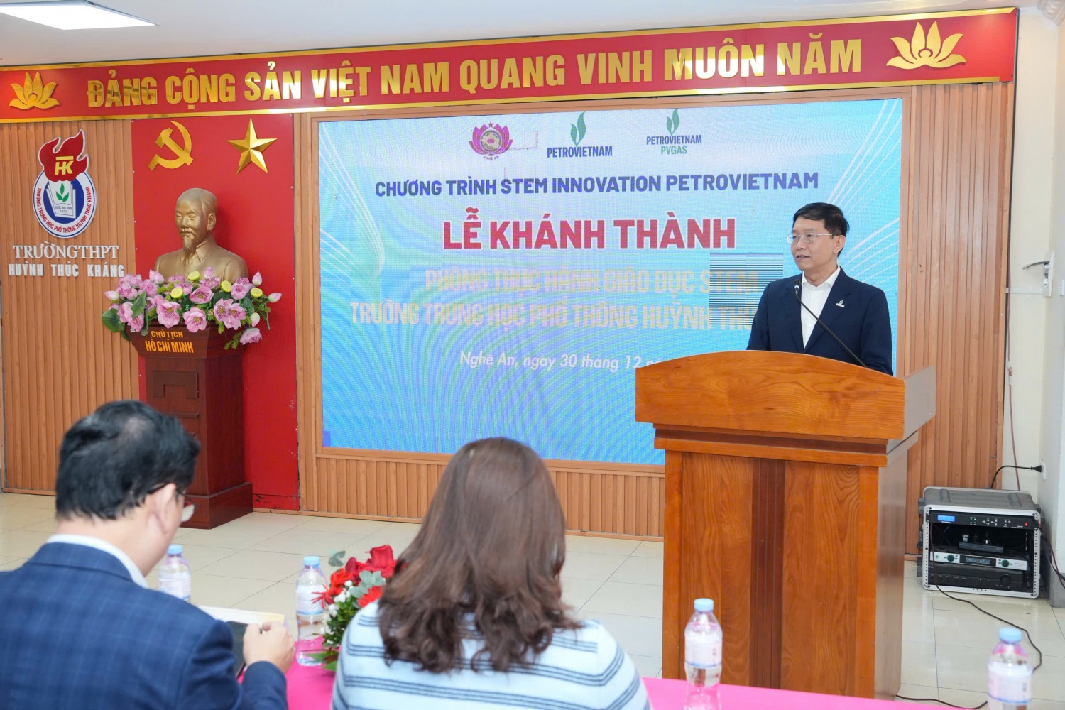 Phát biểu tại lễ khánh thành, đồng chí Trần Quang Dũng kỳ vọng phòng STEM sẽ trở thành 