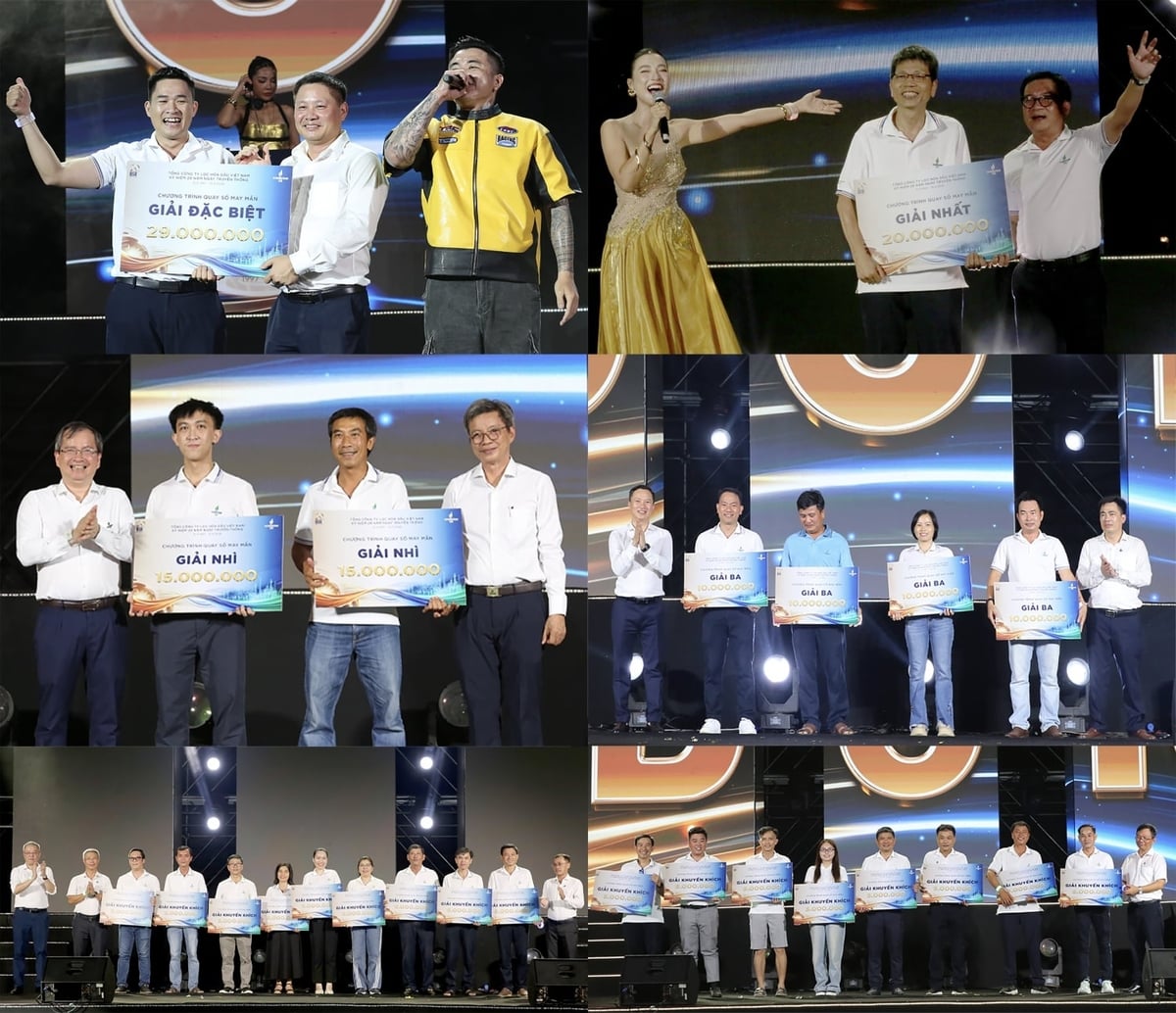 BSR leaders present awards to lucky employees in the Lucky Draw. Photo: BSR.