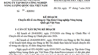 KẾ HOẠCH Chuyển đổi số của Đảng ủy Tập đoàn Công nghiệp - Năng lượng Quốc gia Việt Nam