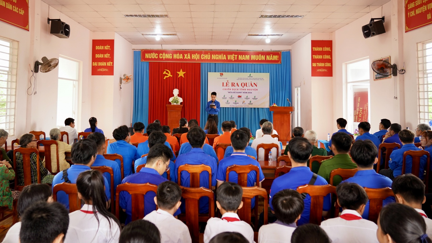 Lễ ra quân Chiến dịch Mùa hè xanh năm 2026 tại ấp Phú Tài, xã Hòa Hiệp, TP Hồ Chí Minh.