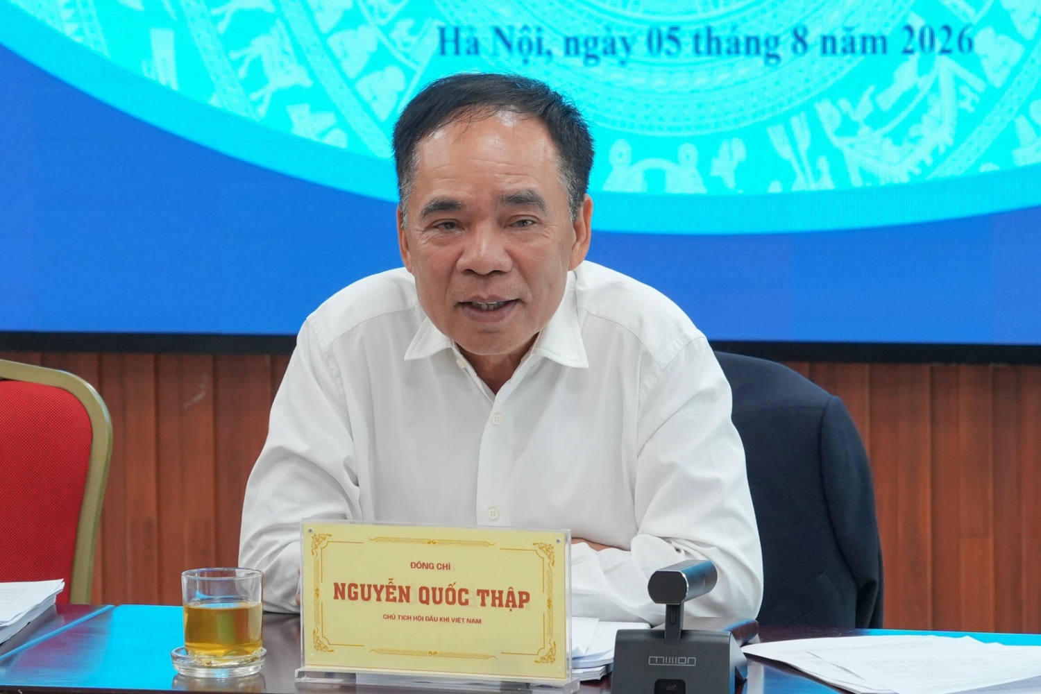 TS Nguyễn Quốc Thập, Chủ tịch Hội Dầu khí Việt Nam, nhận định dự thảo Luật Dầu khí (sửa đổi) là dự án luật có ý nghĩa đặc biệt quan trọng đối với ngành dầu khí cũng như nhiệm vụ bảo đảm an ninh năng lượng. (Ảnh: Trần Trung).
