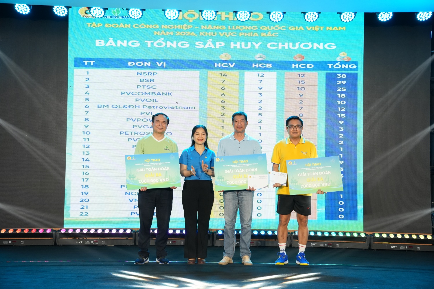 Bộ máy QL&ĐH PETROVIETNAM vinh dự giành hạng Ba toàn đoàn với 12 huy chương