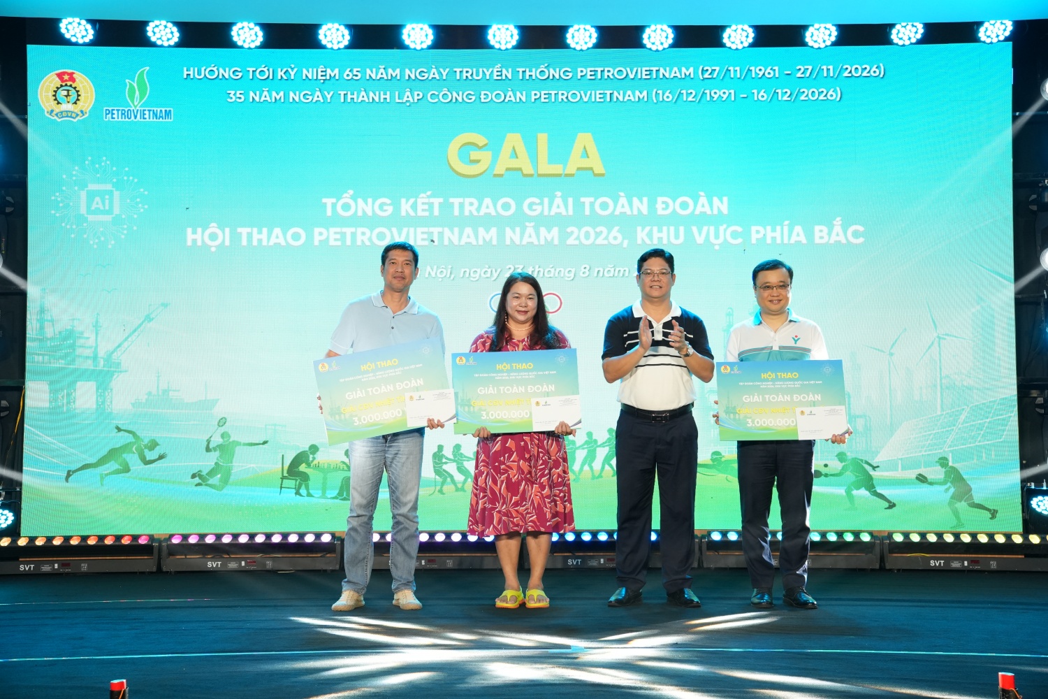 Các giải thưởng phụ được trao cho các công đoàn như giải thưởng có số lượng thành viên tham gia đông nhất, giải thưởng toàn đoàn nhiệt tình nhất, giải thưởng toàn đoàn có phong trào tốt nhất,…