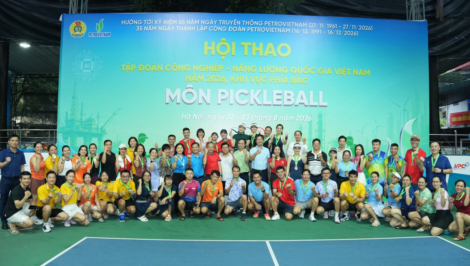 Trao giải môn pickleball.