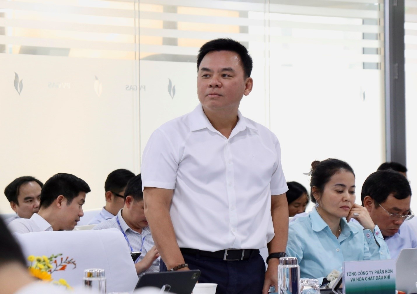Ông Nguyễn Xuân Hòa – Chủ tịch HĐQT PVFCCo – Phú Mỹ phát biểu