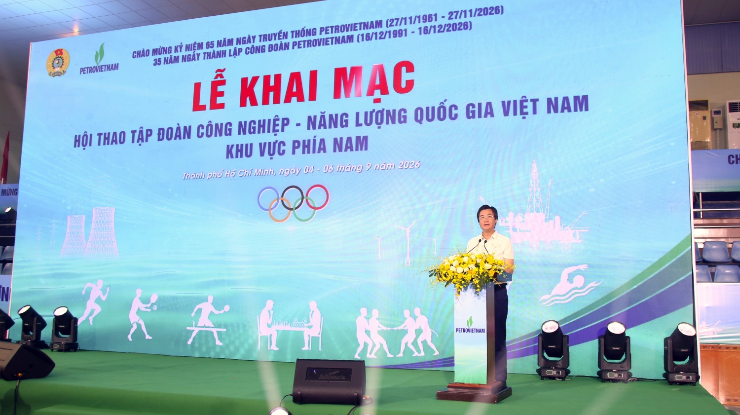 Chủ tịch Công đoàn PETROVIETNAM Nguyễn Mạnh Kha: Hội thao PETROVIETNAM 2026 là dịp để người lao động hội tụ, siết chặt tình đoàn kết và lan tỏa sâu rộng nét đẹp văn hóa doanh nghiệp.