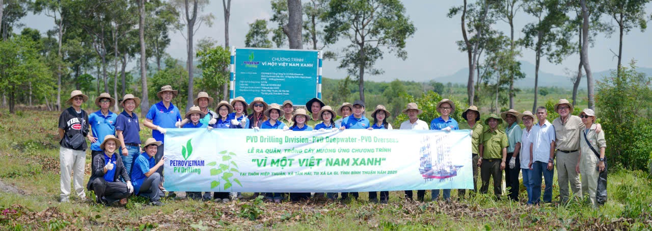 PV Drilling hưởng ứng tích cực chương trình “Vì một Việt Nam xanh”.