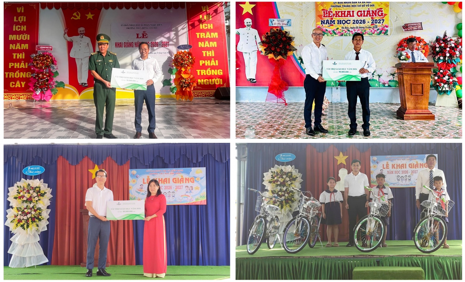 KTN dành tổng kinh phí 220 triệu đồng để trao học bổng, dụng cụ học tập và xe đạp cho học sinh có hoàn cảnh khó khăn nhân ngày khai giảng.