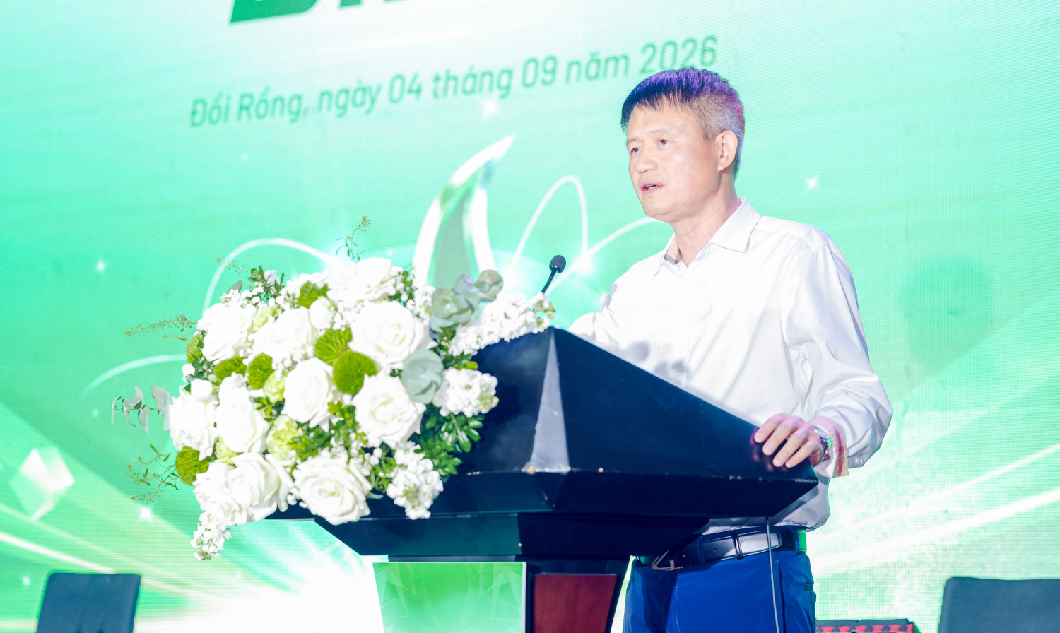 Ông Nguyễn Văn Lịch - Giám đốc KBB báo cáo tình hình sản xuất kinh doanh 8 tháng đầu năm và kế hoạch triển khai những tháng cuối năm 2026.