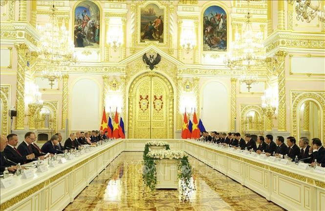 General Secretary and State President To Lam holds official talks with President of the Russian Federation Vladimir Putin – Photo: VNA