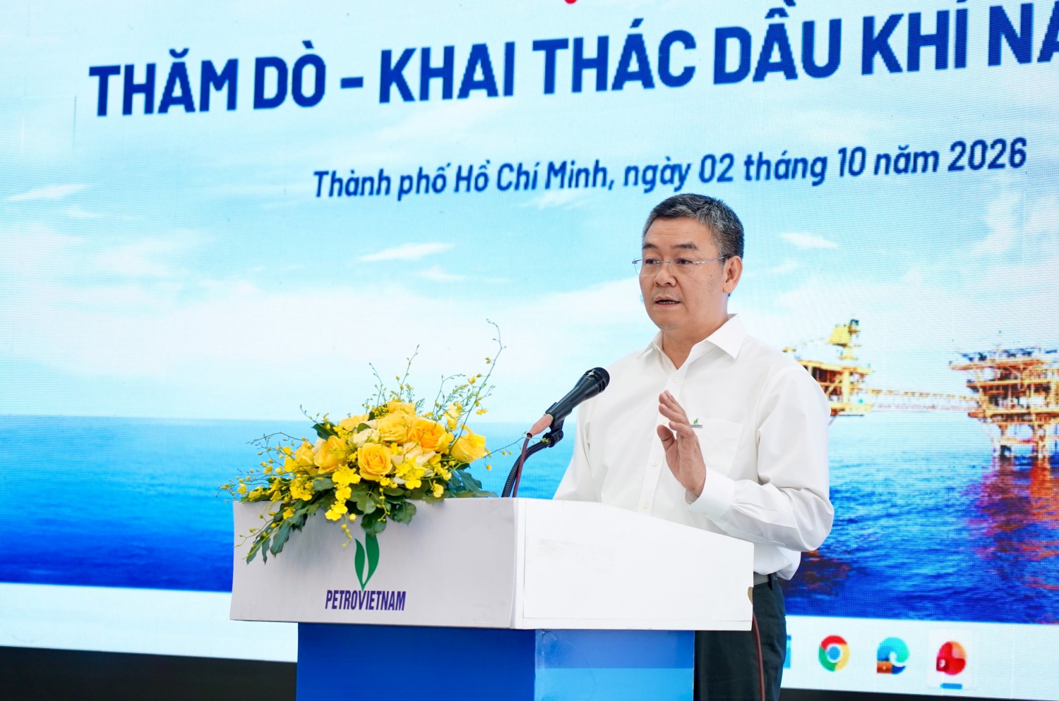Tổng Giám đốc PETROVIETNAM Lê Mạnh Cường nhấn mạnh, thăm dò - khai thác dầu khí (E&P) tiếp tục giữ vai trò cốt lõi, là động lực chính và giữ vai trò dẫn dắt trong chuỗi giá trị của Tập đoàn
