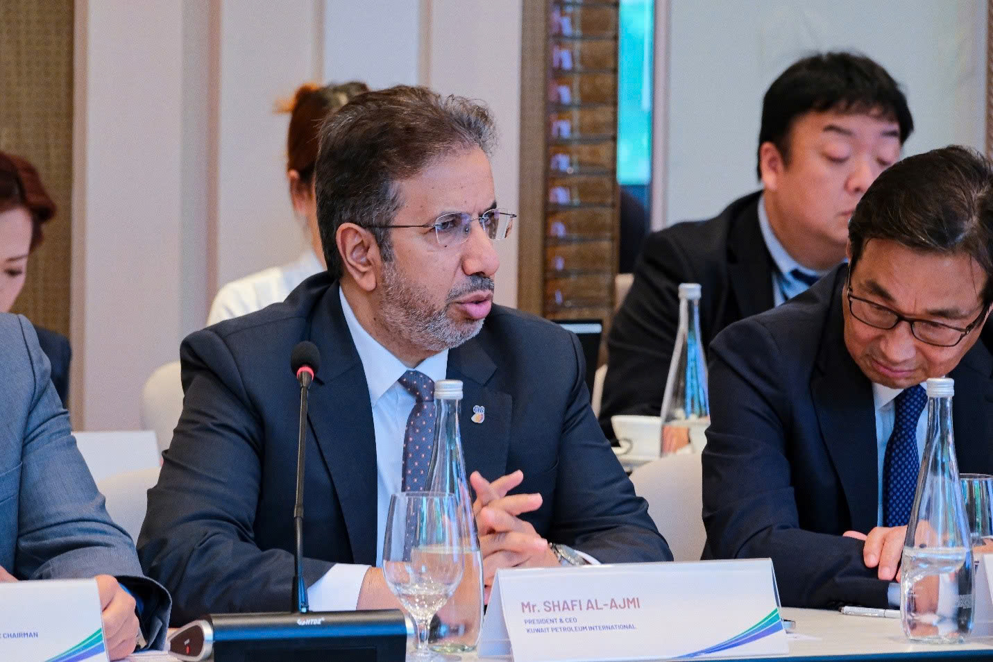 Mr. Shafi Al-Ajmi, Chief Executive Officer of KPI, speaking at the meeting.