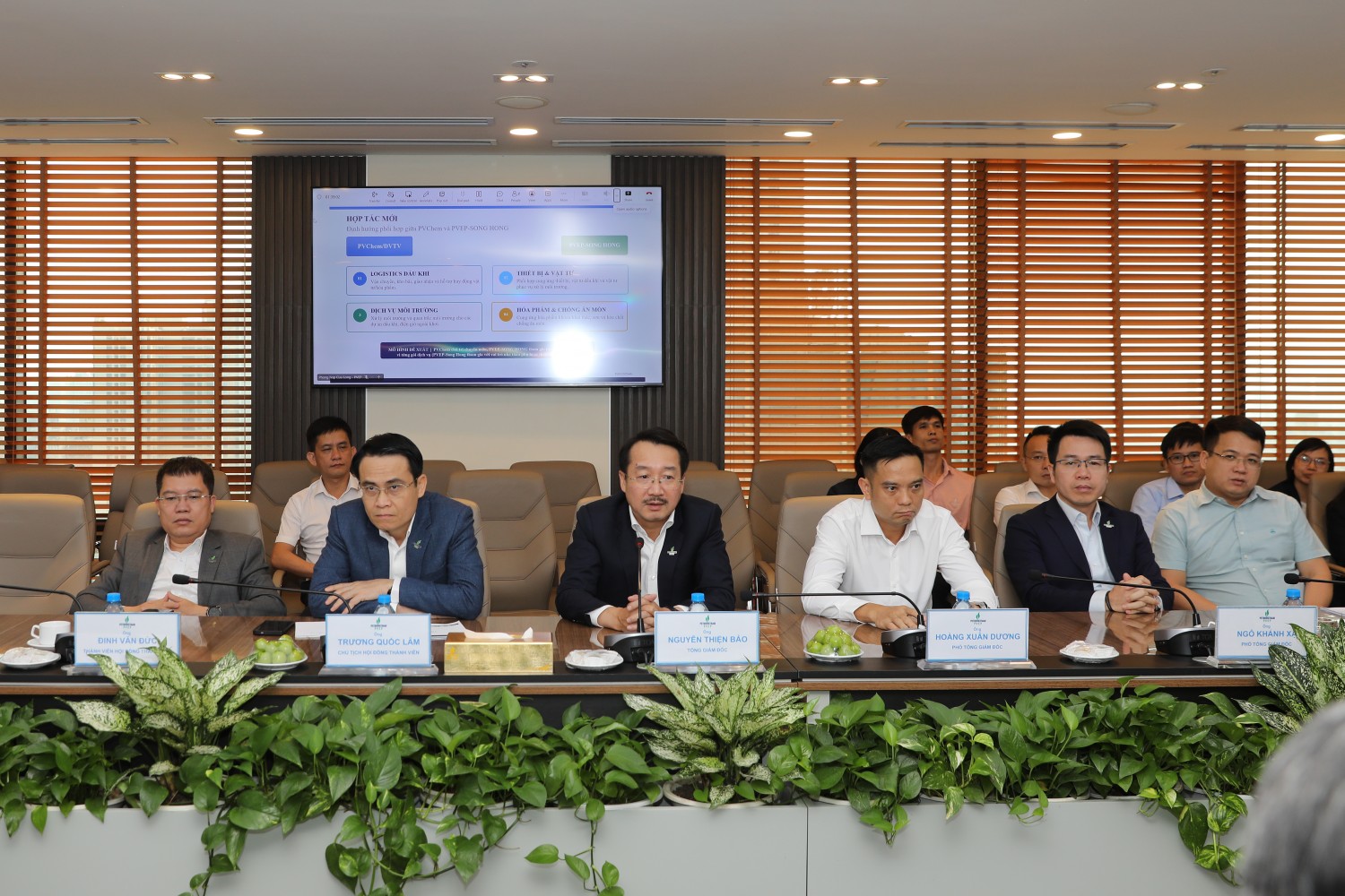 Tổng Giám đốc PVEP Nguyễn Thiện Bảo phát biểu tại buổi làm việc.