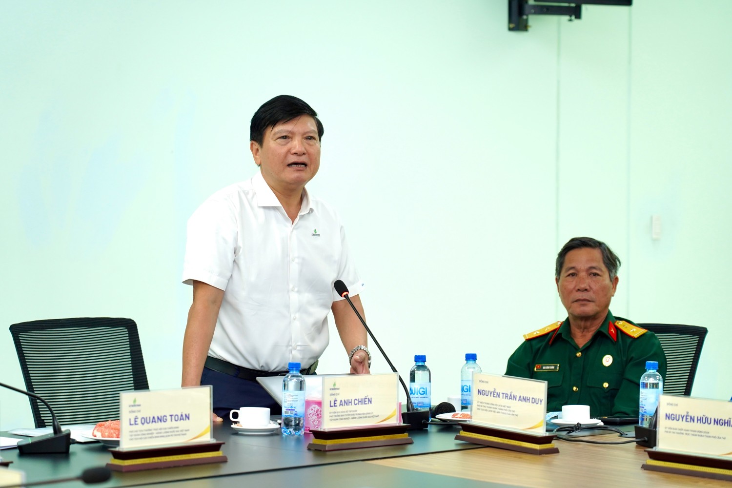 Đồng chí Lê Anh Chiến phát biểu tại chương trình.