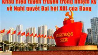 Khẩu hiệu tuyên truyền trong nhiệm kỳ về Nghị quyết Đại hội XIII của Đảng