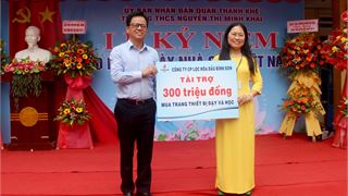 BSR hỗ trợ 300 triệu đồng cho trường THCS Nguyễn Thị Minh Khai