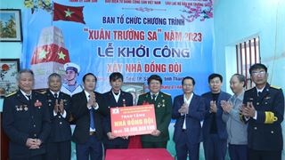 Câu lạc bộ Dầu khí Trường Sa hỗ trợ kinh phí xây dựng "Nhà đồng đội" tại Thanh Hoá